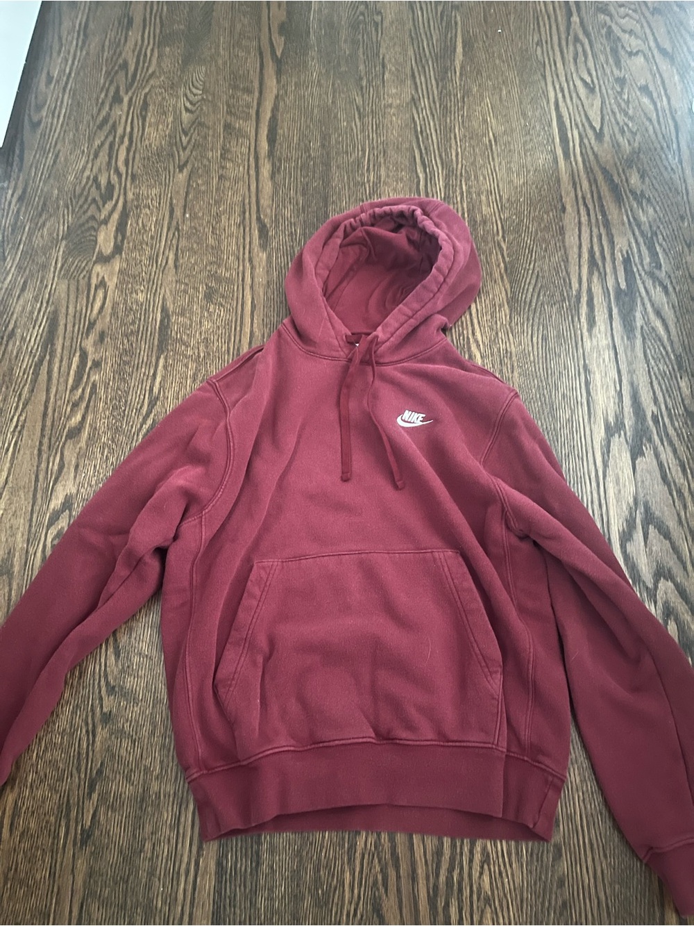 Nike Men's Maroon Crewneck Hoodie